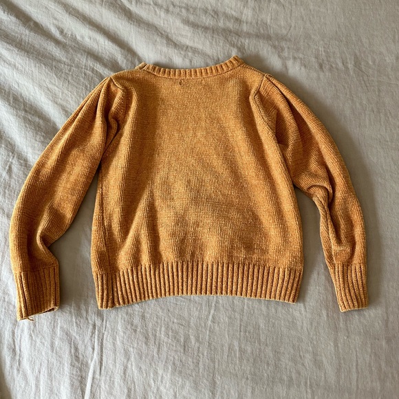 Lulu’s Beautifully Brilliant Mustard Yellow Chenille Knit Sweater - Picture 2 of 4